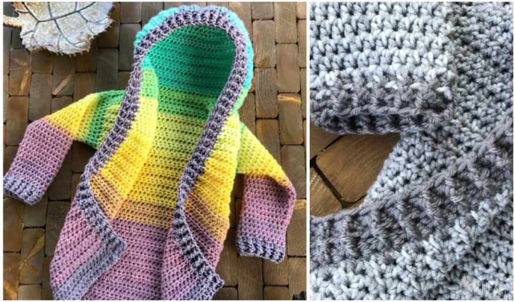 12 Month Infant Hoodie Free Crochet Pattern
