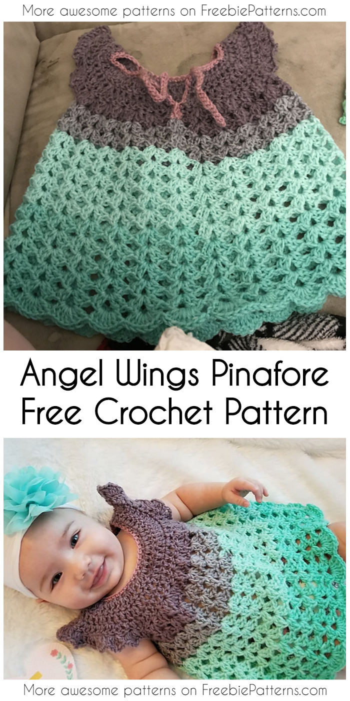 Angel Wings Pinafore [Free Crochet Pattern]