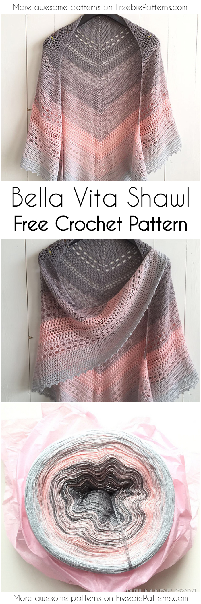 Bella Vita Shawl Free Crochet Pattern