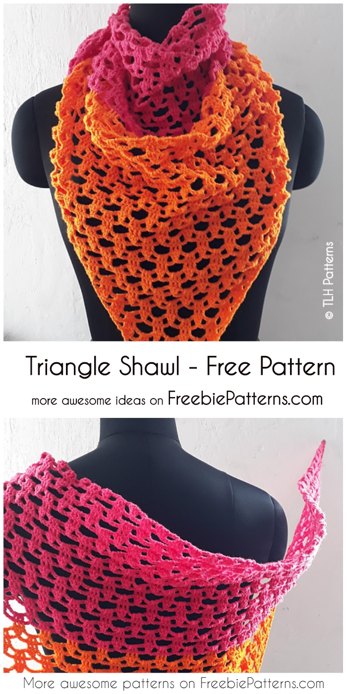 Crochet Triangle Shawl - Free Pattern