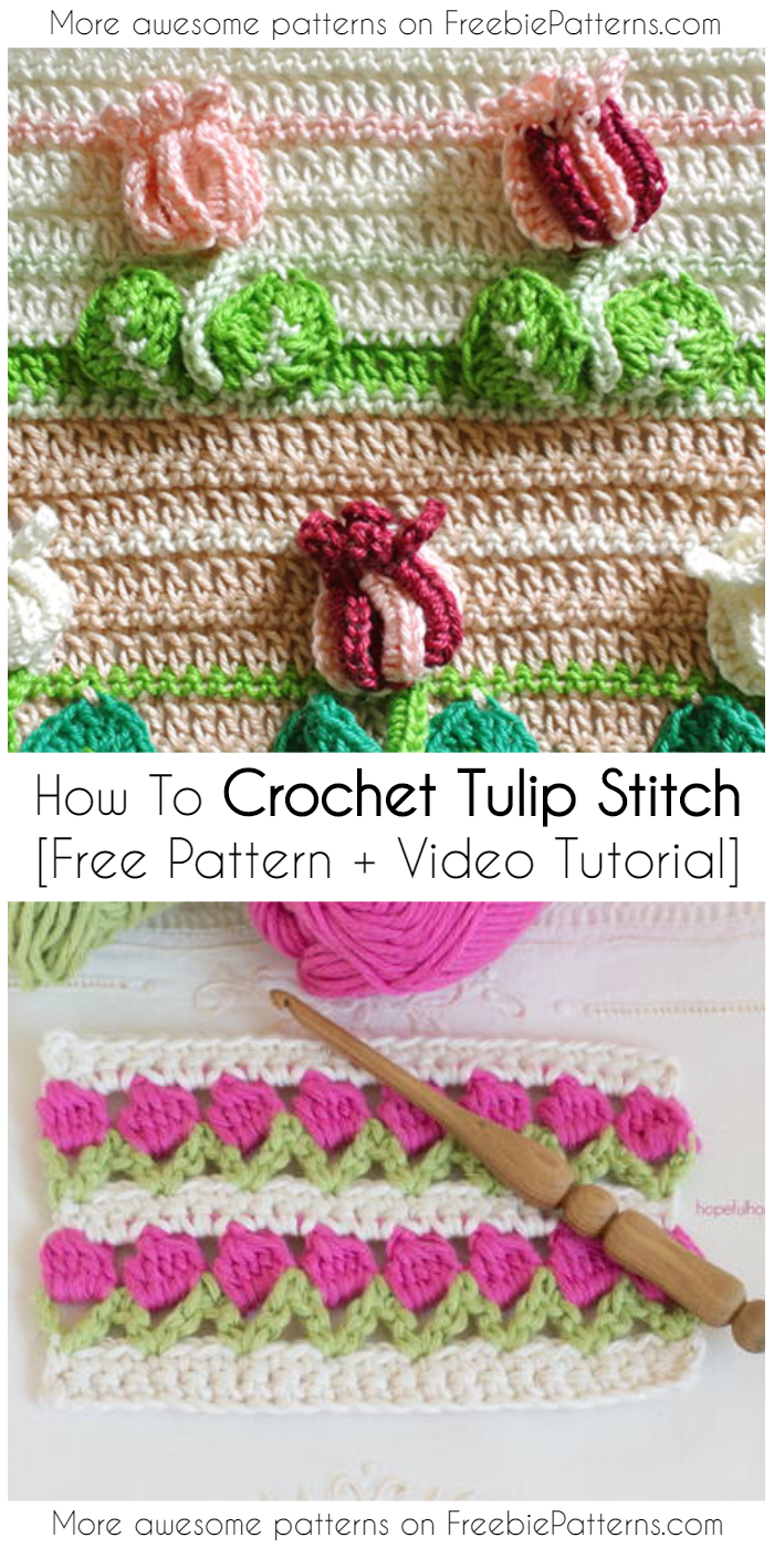 How To Crochet Tulip Stitch [Free Pattern + Video Tutorial]