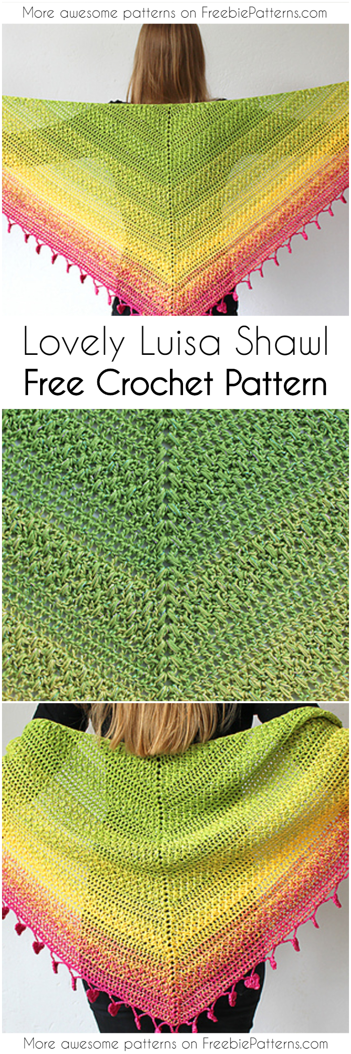 Lovely Luisa Shawl Free Crochet Pattern
