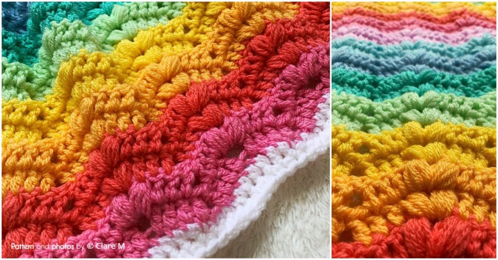 Bobble Ripple Crochet Baby Blanket