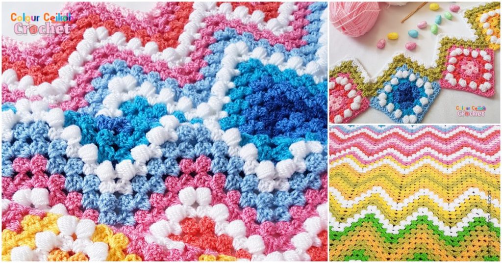 Crochet Blanket Spring Landscape Pattern